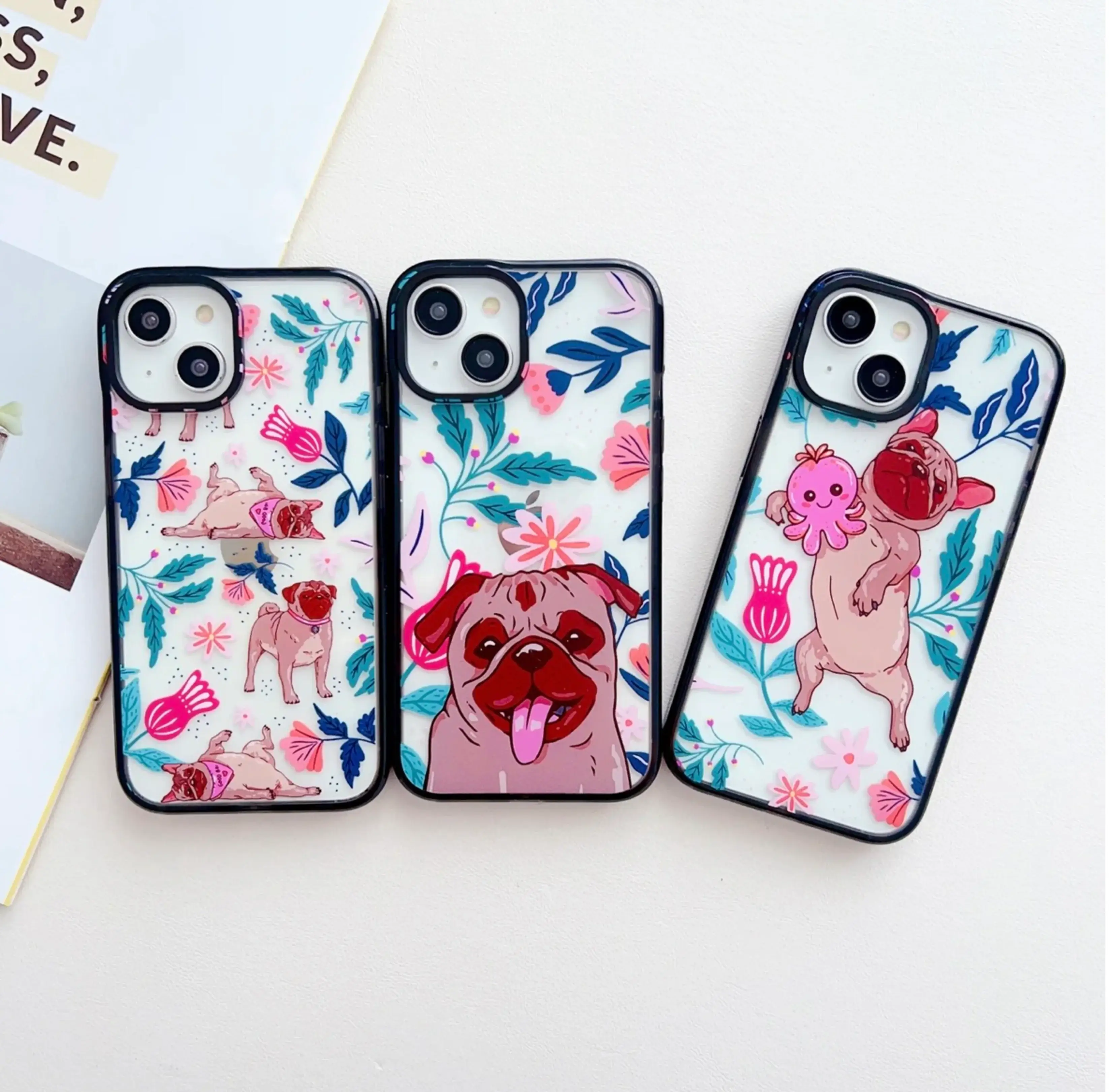 Cute Bulldog Designer Impact Proof Silicon Phone Case for iPhone